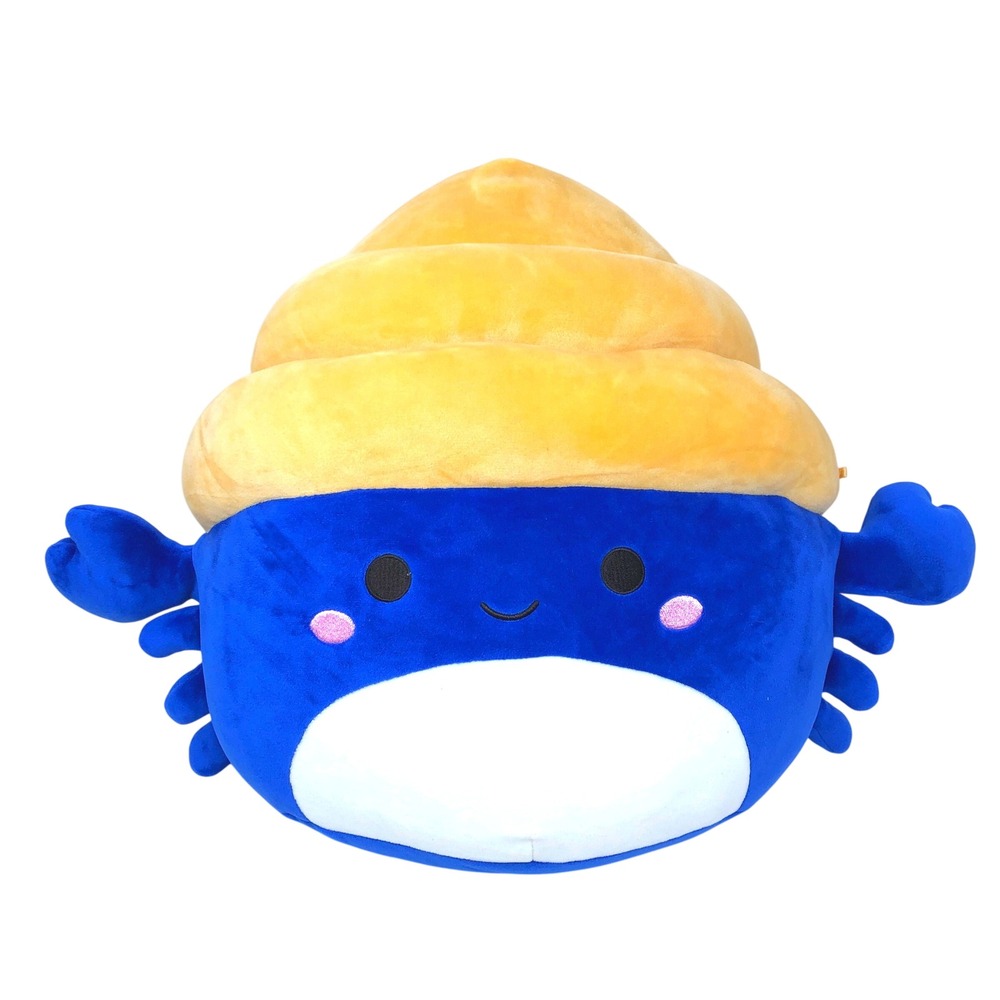Squishmallows 12" Plush Lenore Blue Hermit Crab Yellow Shell Pillow Sea Creature